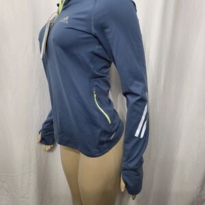 Adidas Navy Long Sleeve Performance Top